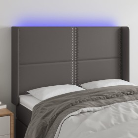 Kopfteil mit LED-grauem Kunstleder 147x16x118/128cm von , Kopf- und Fußteile - Ref: Foro24-3124002, Preis: 106,24 €, Rabatt: %