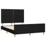 Bed frame with black fabric headboard 140x190 cm by , Beds and slatted bases - Ref: Foro24-3124970, Price: 189,70 €, Discount: %