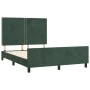 Dark green velvet bed frame with headboard 140x190 cm by , Beds and slatted bases - Ref: Foro24-3125693, Price: 202,08 €, Dis...