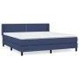 Cama box spring con colchón tela azul 160x200 cm de , Camas y somieres - Ref: Foro24-3129647, Precio: 462,26 €, Descuento: %