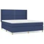 Box spring bed with blue fabric mattress 160x200 cm by , Beds and slatted bases - Ref: Foro24-3131927, Price: 523,77 €, Disco...