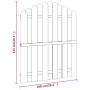 Puerta de jardín madera de pino impregnada 100x125 cm