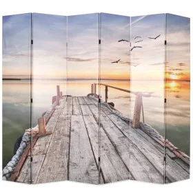 Folding divider screen 228x170 cm lake by vidaXL, Room dividers - Ref: Foro24-245884, Price: 157,17 €, Discount: %