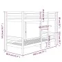 Etagenbett aus massivem Kiefernholz, 75 x 190 cm von , Betten und Lattenroste - Ref: Foro24-3139844, Preis: 219,34 €, Rabatt: %