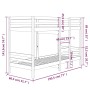 Litera de madera maciza de pino 75x190 cm de , Camas y somieres - Ref: Foro24-3139844, Precio: 212,92 €, Descuento: %