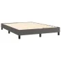 Box spring bed with gray synthetic leather mattress 140x200 cm by , Beds and slatted bases - Ref: Foro24-3141069, Price: 439,...