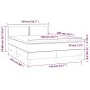 Box spring bed with gray synthetic leather mattress 140x200 cm by , Beds and slatted bases - Ref: Foro24-3141069, Price: 439,...