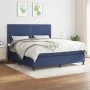 Box spring bed with blue fabric mattress 160x200 cm by , Beds and slatted bases - Ref: Foro24-3141711, Price: 513,62 €, Disco...