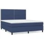 Box spring bed with blue fabric mattress 160x200 cm by , Beds and slatted bases - Ref: Foro24-3141711, Price: 513,62 €, Disco...