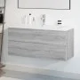 Mueble de baño con lavabo madera contrachapada gris Sonoma de , Tocadores de baño - Ref: Foro24-3152889, Precio: 322,55 €, De...