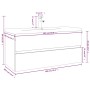 Badezimmerschrank aus grauem Sonoma-Sperrholz mit Waschbecken von , Badezimmerwaschtische - Ref: Foro24-3152889, Preis: 329,1...