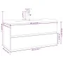Mueble de baño con lavabo madera contrachapada gris Sonoma de , Tocadores de baño - Ref: Foro24-3152889, Precio: 322,55 €, De...