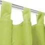 Micro-satin curtains with loops 2 units 140x225 cm green by , Curtains and curtains - Ref: Foro24-132223, Price: 24,44 €, Dis...