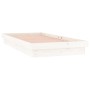 Estructura de cama con LED madera maciza blanca 100x200 cm de , Camas y somieres - Ref: Foro24-819963, Precio: 138,74 €, Desc...