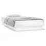Estructura de cama con LED madera maciza blanca 100x200 cm de , Camas y somieres - Ref: Foro24-819963, Precio: 138,74 €, Desc...