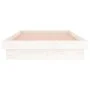 Bed frame with LED solid white wood 100x200 cm by , Beds and slatted bases - Ref: Foro24-819963, Price: 110,03 €, Discount: %
