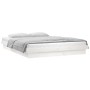 Bed frame with LED solid white wood 120x200 cm by , Beds and slatted bases - Ref: Foro24-819968, Price: 160,47 €, Discount: %