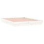 Bed frame with LED solid white wood 120x200 cm by , Beds and slatted bases - Ref: Foro24-819968, Price: 160,47 €, Discount: %