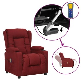 Sillón de masaje elevable tela rojo tinto en Sillones de masaje eléctricos | Comprar online en Foro24