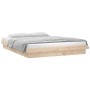 Solid wood LED bed frame 160x200 cm by , Beds and slatted bases - Ref: Foro24-819982, Price: 161,27 €, Discount: %