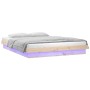 Solid wood LED bed frame 160x200 cm by , Beds and slatted bases - Ref: Foro24-819982, Price: 161,27 €, Discount: %