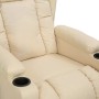 Sillón de masaje elevable tela color crema en Sillones de masaje eléctricos | Comprar online en Foro24
