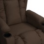 Sillón elevable cuero sintético marrón en Sillones | Comprar online en Foro24