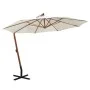 Hängender Sonnenschirm 350 cm mit weißer Holzstange von , Sonnenschirme - Ref: Foro24-42966, Preis: 212,57 €, Rabatt: %