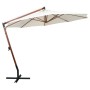 Hängender Sonnenschirm 350 cm mit weißer Holzstange von , Sonnenschirme - Ref: Foro24-42966, Preis: 221,50 €, Rabatt: %