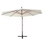 Hängender Sonnenschirm 350 cm mit weißer Holzstange von , Sonnenschirme - Ref: Foro24-42966, Preis: 212,57 €, Rabatt: %