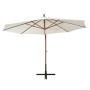 Hängender Sonnenschirm 350 cm mit weißer Holzstange von , Sonnenschirme - Ref: Foro24-42966, Preis: 221,50 €, Rabatt: %
