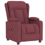 Sillón reclinable eléctrico tela rojo tinto en Sillones | Comprar online en Foro24