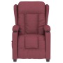 Sillón reclinable eléctrico tela rojo tinto en Sillones | Comprar online en Foro24