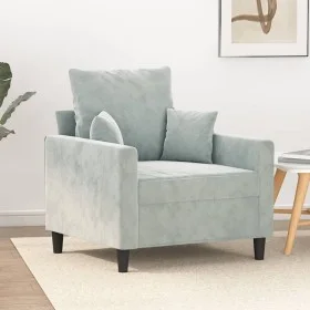 Light gray velvet armchair 60 cm by , Sofas - Ref: Foro24-359283, Price: 140,59 €, Discount: %
