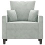 Light gray velvet armchair 60 cm by , Sofas - Ref: Foro24-359283, Price: 131,18 €, Discount: %