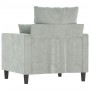 Light gray velvet armchair 60 cm by , Sofas - Ref: Foro24-359283, Price: 131,18 €, Discount: %