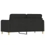 2-seater black fabric sofa 140 cm by , Sofas - Ref: Foro24-359482, Price: 221,36 €, Discount: %