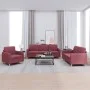 Sofa set with cushions 3 pieces red fabric by , Sofas - Ref: Foro24-3202060, Price: 557,06 €, Discount: %