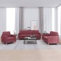 Sofagarnitur mit Kissen 3-teilig aus rotem Stoff von , Sofas - Ref: Foro24-3202060, Preis: 603,28 €, Rabatt: %