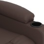 Sillón reclinable eléctrico de cuero sintético marrón en Sillones | Comprar online en Foro24