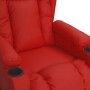 Sillón reclinable eléctrico de cuero sintético rojo tinto en Sillones | Comprar online en Foro24