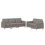 Sofa set with cushions 2 pieces taupe gray fabric by , Sofas - Ref: Foro24-3202125, Price: 457,79 €, Discount: %