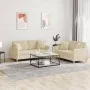 Sofa set with cushions 2 pieces cream fabric by , Sofas - Ref: Foro24-3202104, Price: 432,19 €, Discount: %