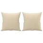 Sofa set with cushions 2 pieces cream fabric by , Sofas - Ref: Foro24-3202104, Price: 439,15 €, Discount: %