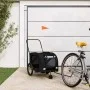 Pet Bicycle Trailer Iron Oxford Cloth Black by , pet strollers - Ref: Foro24-93905, Price: 102,04 €, Discount: %
