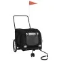 Pet Bicycle Trailer Iron Oxford Cloth Black by , pet strollers - Ref: Foro24-93905, Price: 102,04 €, Discount: %
