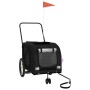 Haustier-Fahrradanhänger, Eisen-Oxford-Stoff, Schwarz von , Kinderwagen für Haustiere - Ref: Foro24-93905, Preis: 102,04 €, R...