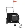 Pet Bicycle Trailer Iron Oxford Cloth Black by , pet strollers - Ref: Foro24-93905, Price: 102,04 €, Discount: %