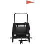 Haustier-Fahrradanhänger, Eisen-Oxford-Stoff, Schwarz von , Kinderwagen für Haustiere - Ref: Foro24-93905, Preis: 102,04 €, R...