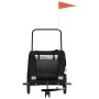 Pet Bicycle Trailer Iron Oxford Cloth Black by , pet strollers - Ref: Foro24-93905, Price: 102,04 €, Discount: %